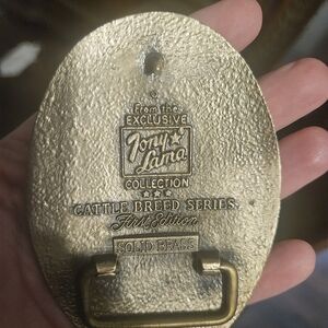Tony Lama Solid Brass Belt Buckle